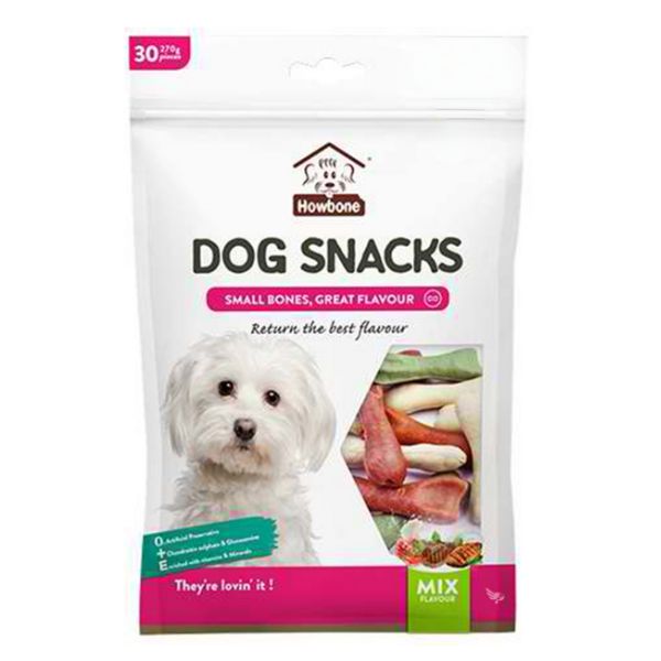 חטיף דנטלי לכלב האובון 30 יח' מיקס טעמים אריזת חסכון - 270 גרם