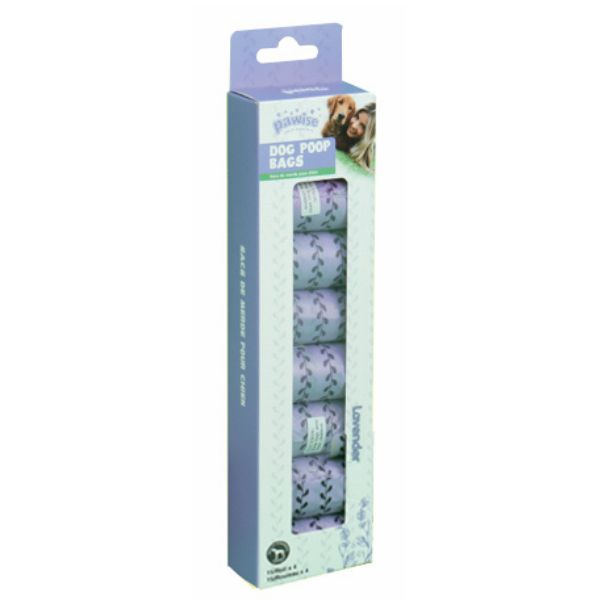 שקי קקי איכותי בגודל קטן בניחוח לוונדר 8 יח' Pawise