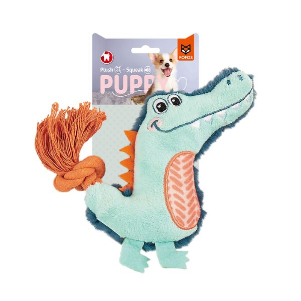 פופוס FOFOS צעצוע פרווה לגורי כלבים - תנין