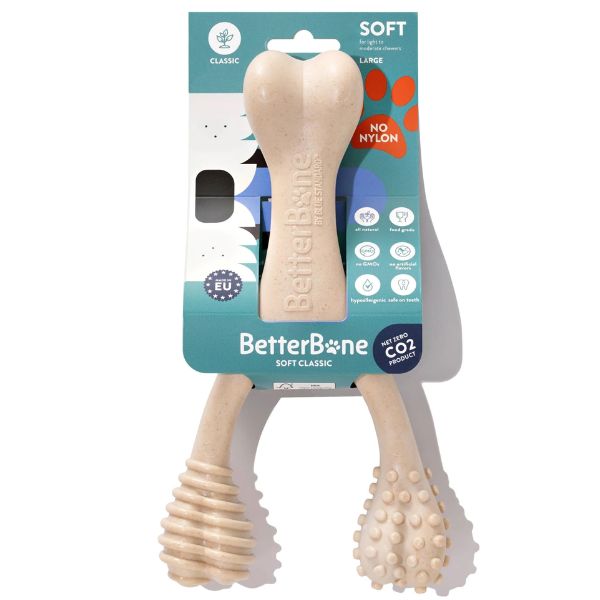 בטר בון Better Bone צעצוע לעיסה לכלבים עוצמה קלה SOFT בטעם בקר - גדול