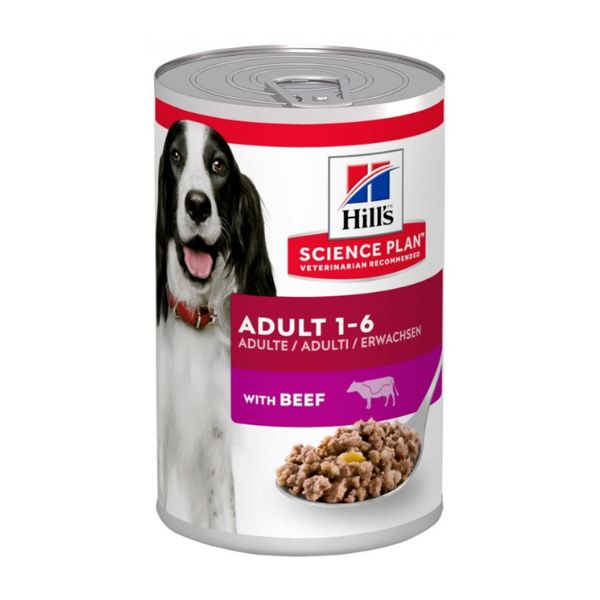 הילס סיאנס פלאן שימורים לכלבים בקר  - 370 גרם