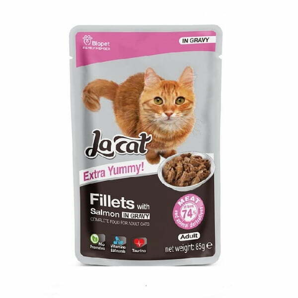 פאוץ' לה קט פילה סלמון בציר 85 גרם