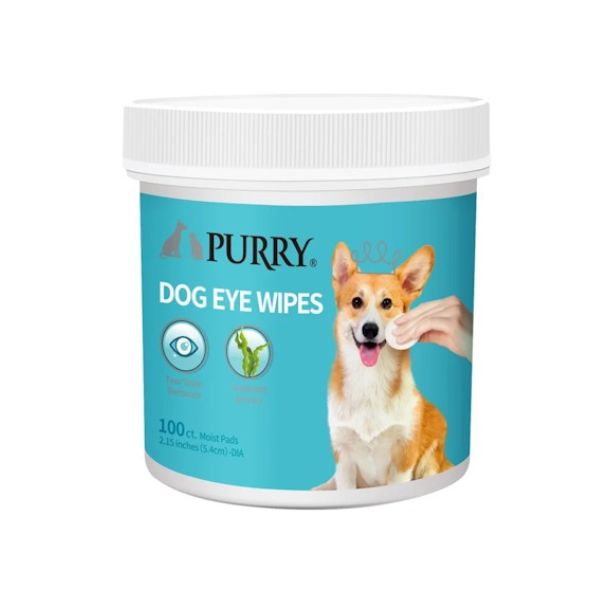 מגבונים לניקוי עיניים לכלבים Purry פיורי - 100 יח'
