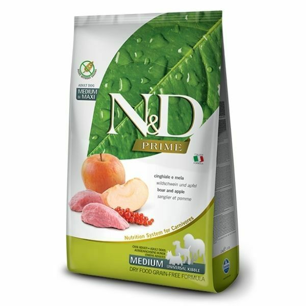 N&amp;D נטורל אנד דלישס - גזע בינוני וגדול חזיר בר, דלעת ותפוח