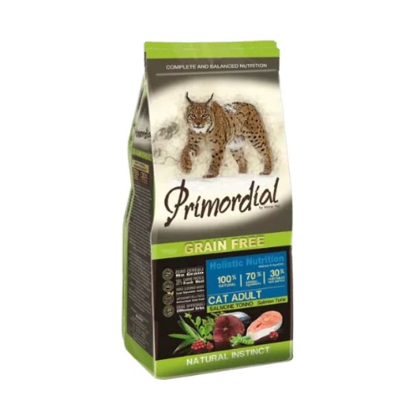 פרימורדיאל חתולים ללא דגנים סלמון וטונה - 2 ק"ג