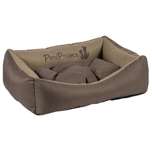 פטס פרוג'קט - מיטה לכלב חסינה למים בצבע חום ואפור