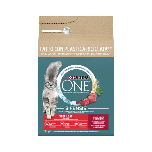 פורינה ONE לחתולים בוגרים מעוקרים סטרלייז בקר - 2.8 ק"ג