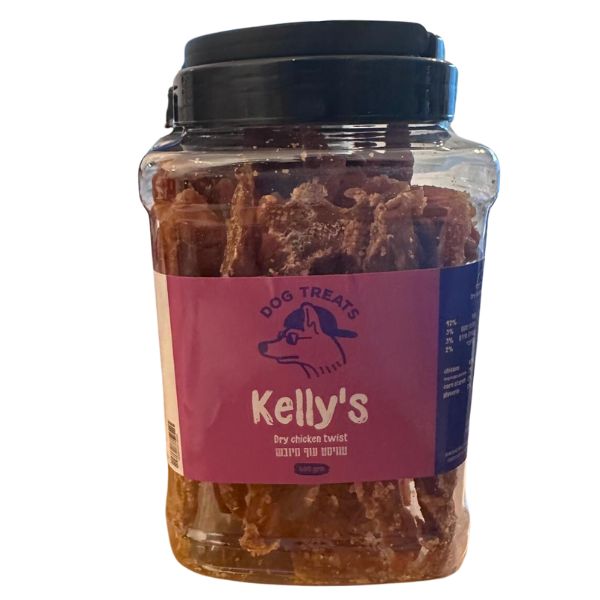קליס Kelly's רצועות פילה עוף מיובש- 400 גרם