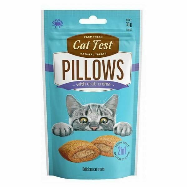 קט פסט חטיף כריות לחתולים עם קרם סרטנים - 30 גרם