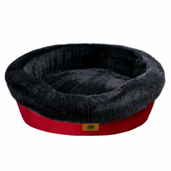 מיטה דונאט אורטופדית בצבע בורדו ושחור