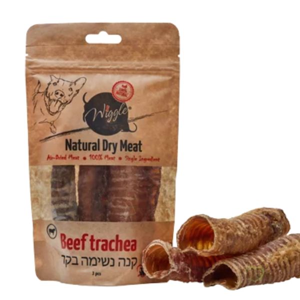 וויגל קנה נשימה בקר מיובש 100% חטיף טבעי לכלבים