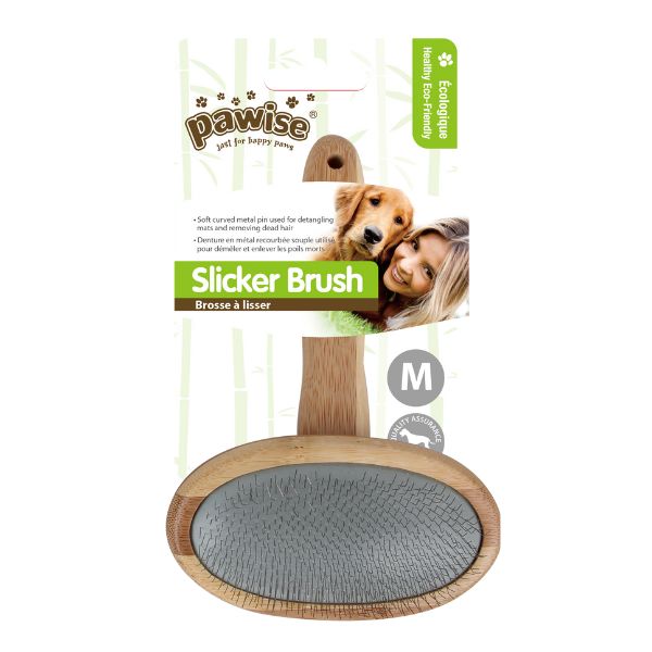 מברשת סליקר עץ איכותית Pawise - גדול