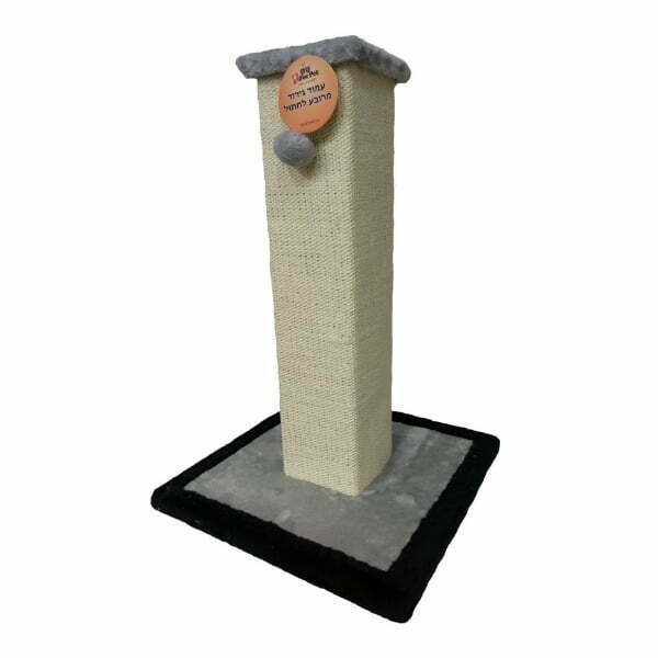 עמוד גירוד מרובע גדול לחתולים