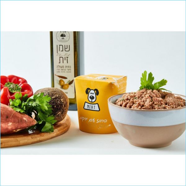 מיט מזון טבעי לכלבים ברווז וירקות - 1 ק"ג