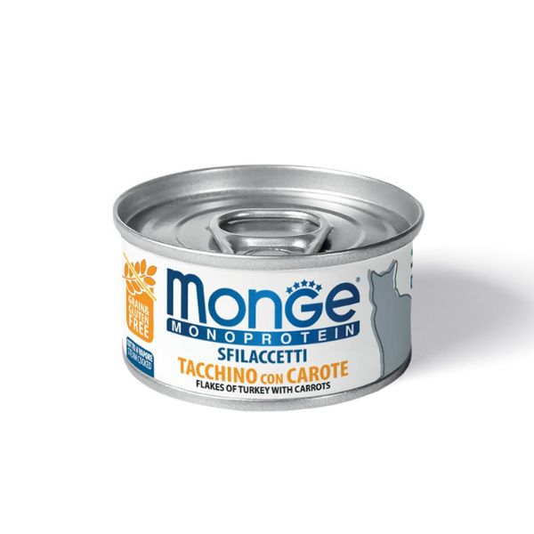 מונג מונו פרוטאין לחתולים הודו וגזר - 80 גרם