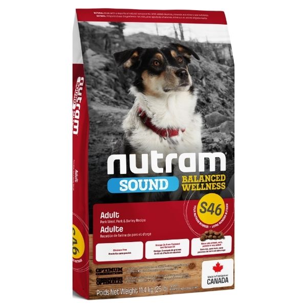 נוטרם S46 מזון לכלבים חזיר ודגנים מלאים - 11.4 ק"ג