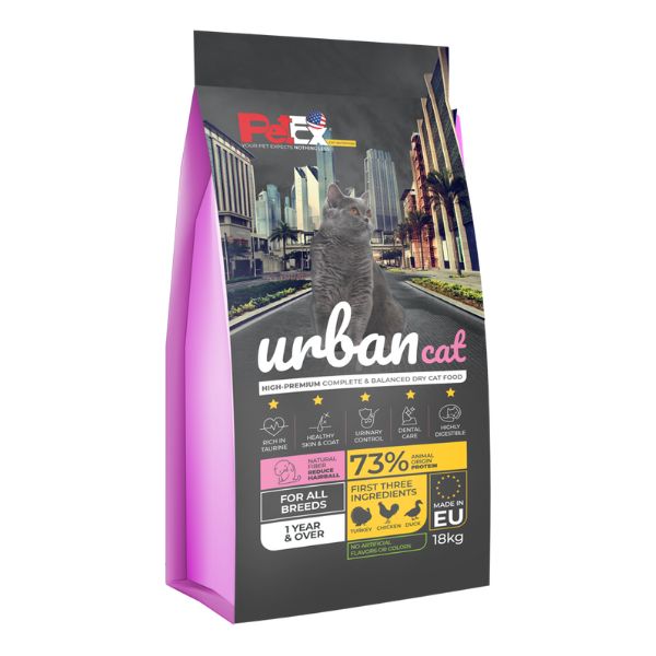 אורבן קט מזון מלא ומאוזן לחתולים בוגרים - 18 ק"ג