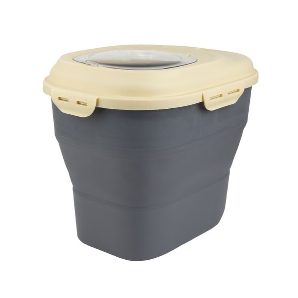 מיכל אחסון מתקפל איכותי לאוכל + כף - 25 ליטר