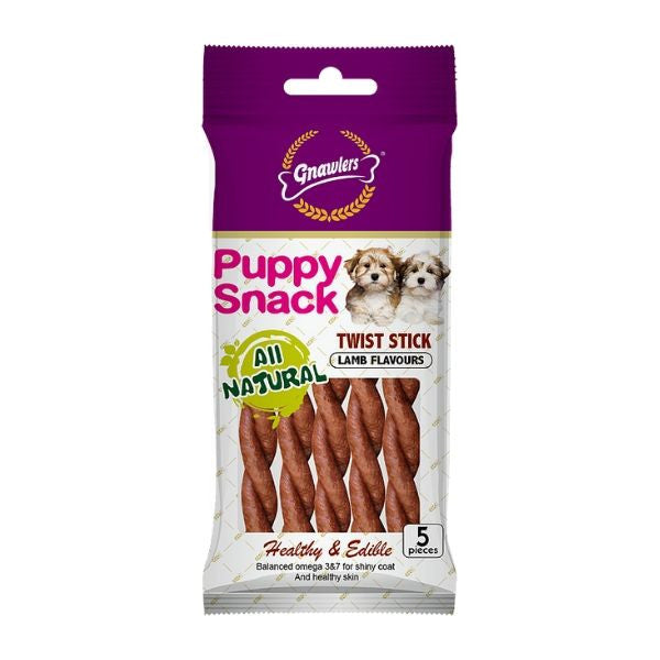 חטיף לעיסה לגורים Gnawlers כבש טוויסט - 80 גרם