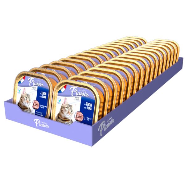מגש פלסיר מעדן פטה עם טונה לחתולים 100 גרם * 32 יח