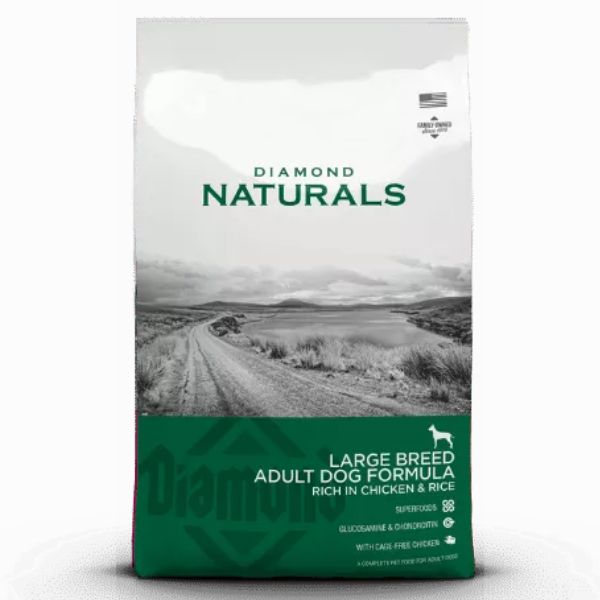 דיימונד נטורלס עוף ואורז גזע גדול - 15 ק"ג