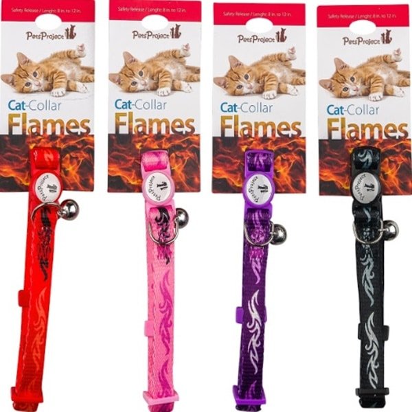 פטס פרוג'קט - קולר לחתול צבעוני Flames