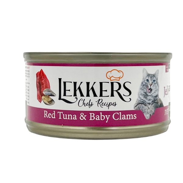 LEKKERS - מעדן חתולים טונה אדומה וצדפות(14) - 85 גרם