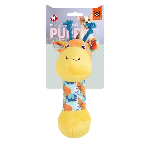 פופוס FOFOS צעצוע פרווה לגורי כלבים - ג'ירפה