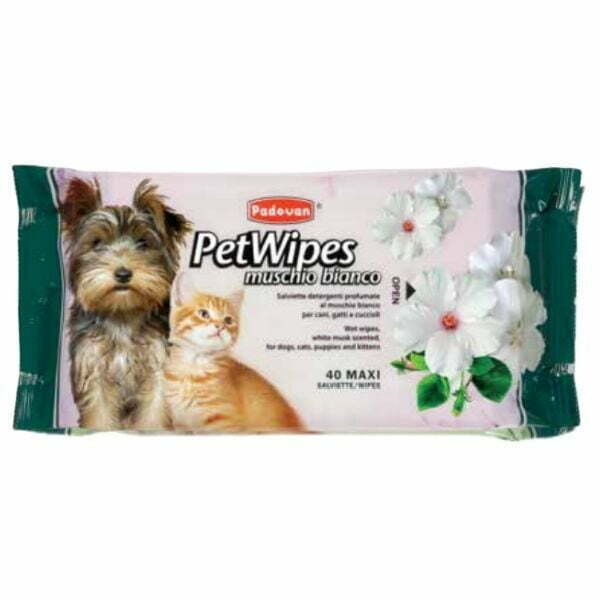 מגבונים בניחוח מאסק לכלבים וחתולים היפואלרגני פאדובן