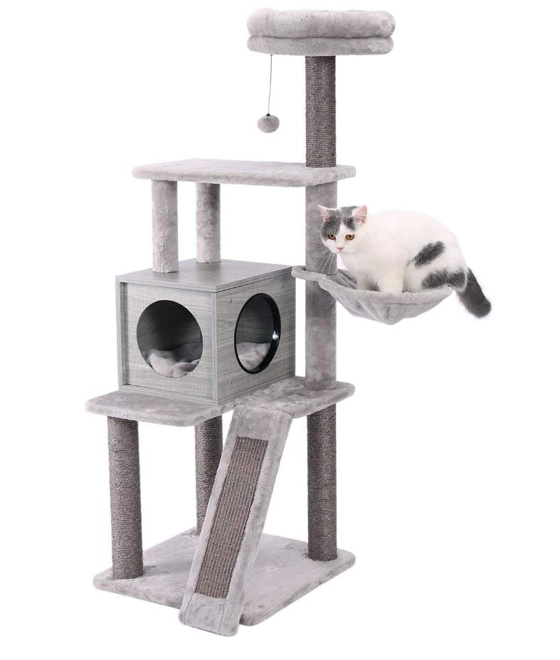 מתקן גירוד איכותי לחתולים - 145 ס"מ