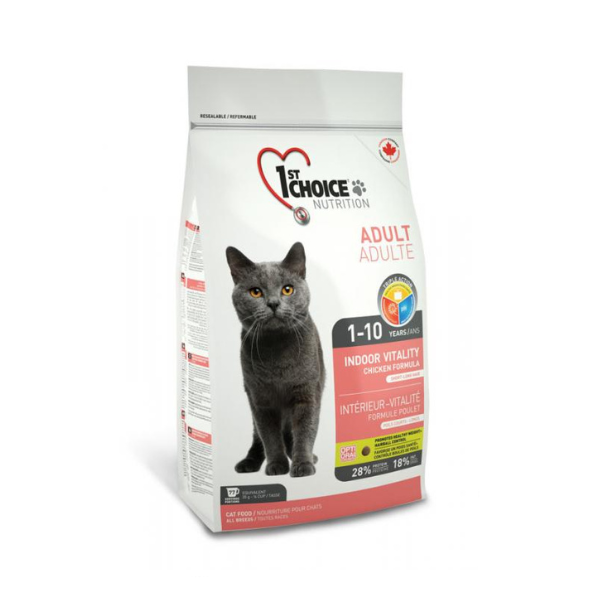First choice, פירסט צויס אוכל לחתול אינדור ויטליטי. לחתולי בית - 5.44 ק"ג