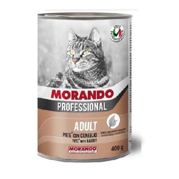 שימורים מורנדו לחתול פטה ארנבת 400 גרם