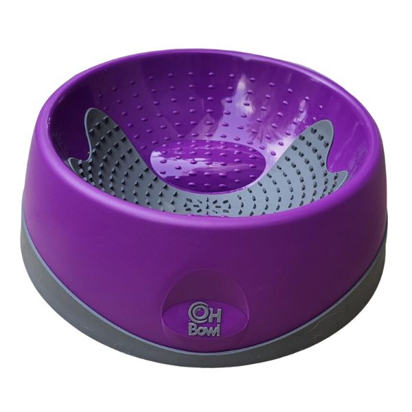 ליקי מט Oh Bowl קערת האכלה וליקוק דנטלית סגול - בינוני