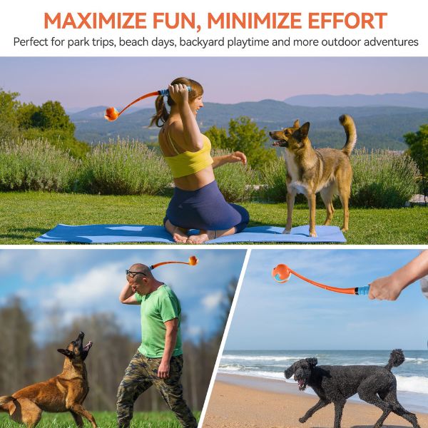 מקל שיגור איכותי עם כדור טניס AFP