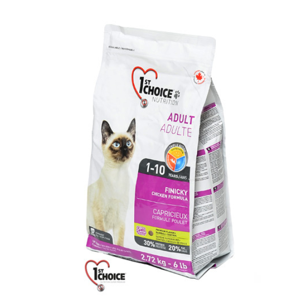 First choice, פירסט צויס אוכל לחתול בוגר פעיל/בררן. עוף - 5.44 ק"ג
