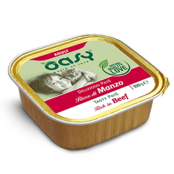אואסי Oasy מעדן לחתולים 100 גרם - בקר