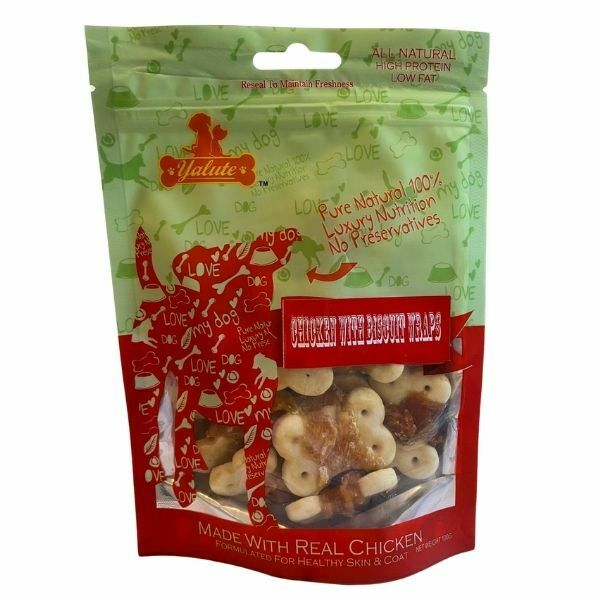 יאלוט חטיף לכלבים ביסקוויט עטוף עוף 100 גרם