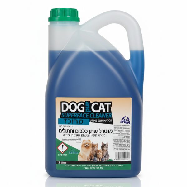 Dog&amp;Cat - מנטרל ריחות שתן כלבים וחתולים חומר מרוכז לגינה / מרפסת ושטחים גדולים בניחוח אקו בלו - 2 ליטר