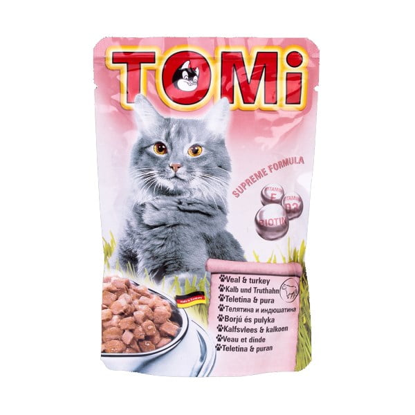 טומי פאוץ' לחתולים עגל והודו 100 גרם