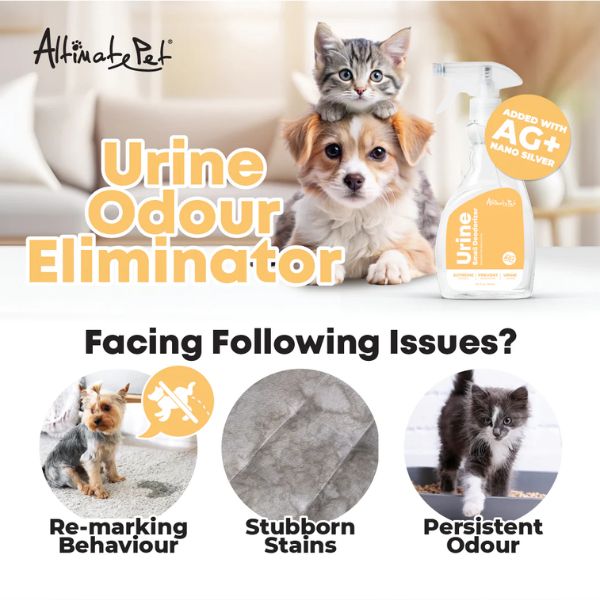 אלטימט פט Altimate Pet תרסיס לנטרול ריחות שתן עם ננו סילבר לכלבים וחתולים -946 מ"ל