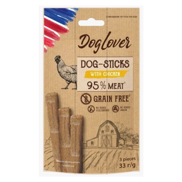 Dog Lover דוג לאבר סטיקס עוף - 33 גרם