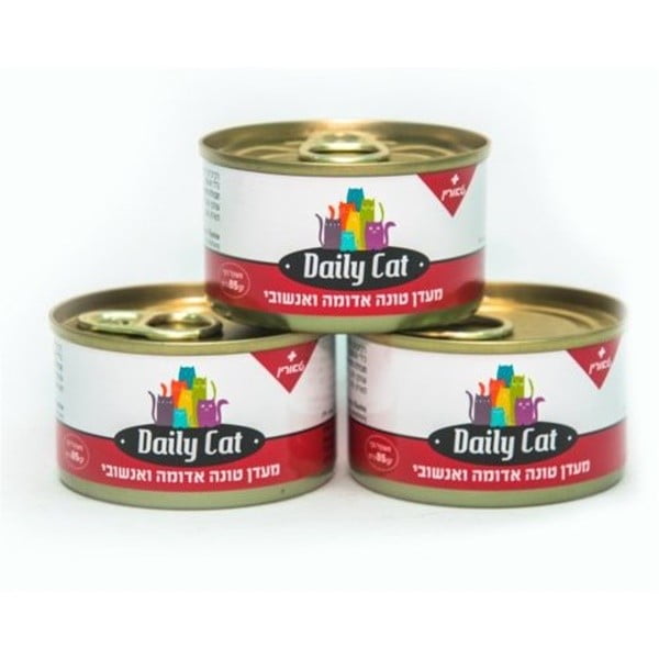 דייליקט מעדן טונה אדומה ואנשובי 85 גרם לחתולים