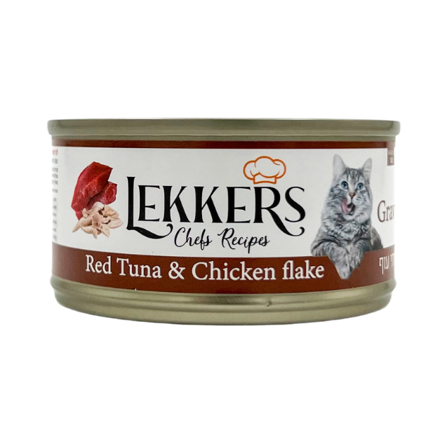 LEKKERS - מעדן חתולים טונה אדומה ופתיתי עוף(20) - 85 גרם