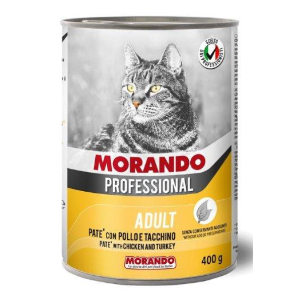 שימורים לחתול,Morando Professional, פטה עוף והודו 400 גר'