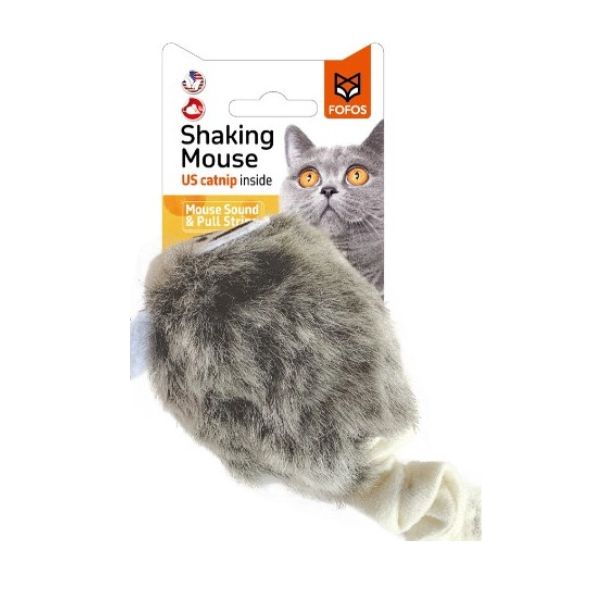 פופוס Fofos עכבר רוטט עם צפצוף - אפור