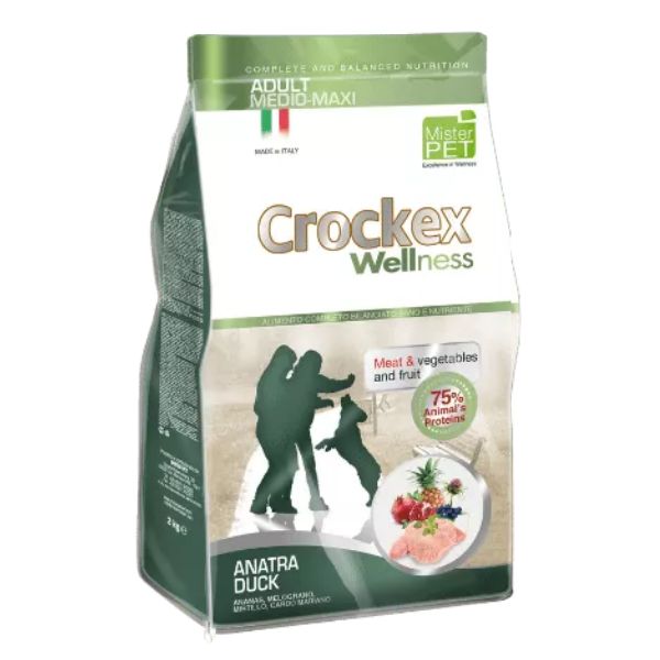 קרוקקס וולנס לכלבים בוגרים ברווז ואורז - 12 ק"ג