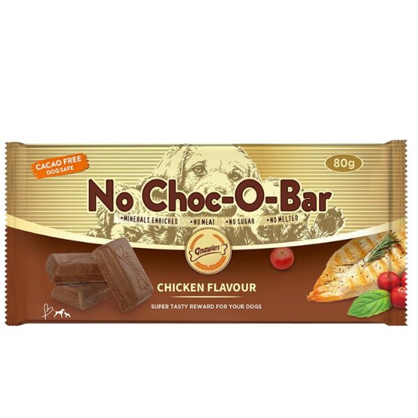 גנולרס חטיף לכלבים בצורת שוקולד בטעם עוף No Choc-O-Bar