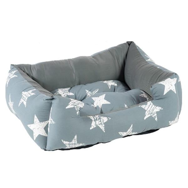 פטס פרוג'קט - מיטה לכלב בצבע אפור כוכבים גדולים