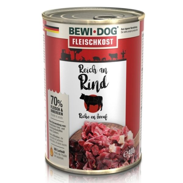 בווידוג בקר שימורים לכלבים 400 גרם