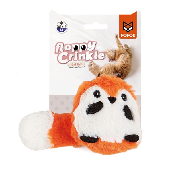 פופוס צעצוע שועל פלופי מקומט לחתולים - FOFOS